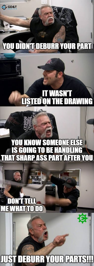 Just deburr your parts!